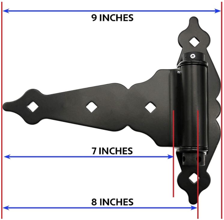 Wood Gate 8" Contemporary T hinge 8"