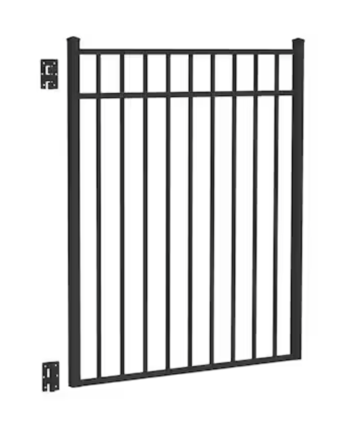 Gate Aluminum : Style B Residential Black Flush Bottom